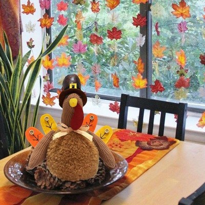 Turkey Decoration Soft Thanksgiving Decor Stuffed Turkey Toy