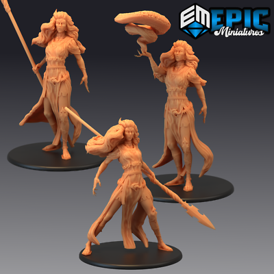 CLOUD GIANTESS, Dungeons and Dragons Miniatures, D&D Female Sky Giant Warrior