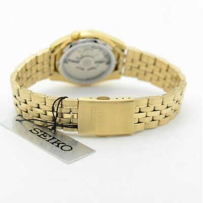 Pre-owned Seiko 5 Snk366k1 Automatic Gold Stainless Steel Analog Men's Casual Dress Watch