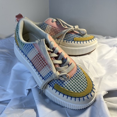 Nicole Miller Brita Multi Color Platform Sneakers Size 7.5 New Spring Color