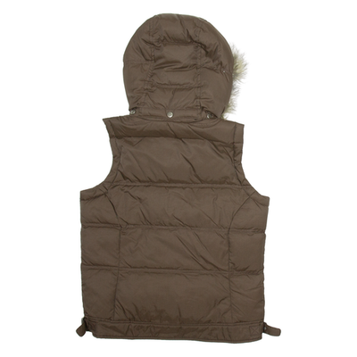 CARLO COLUCCI Womens Parka Gilet Brown Hooded S - Picture 3 of 6