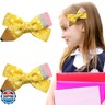Back to School Pencil Hair Bows Clips The Hand Painted Yellow Floral Pencil Bow Clips for First Day of School Kindergarten 1st 2nd 3rd 4th 5th Grade Students Hair Accessories