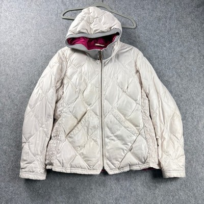 Vintage Eddie Bauer Down Women XL 1936 Skyliner White Goose Down Puffer Jacket