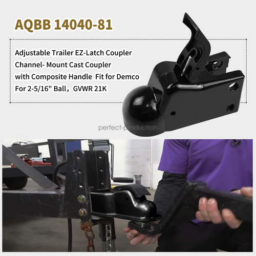 Fits Demco Channel-Mount Coupler 2-5/16" Ball Bolt-On w/EZ Latch Handle 21K GVWR