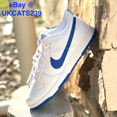 Nike Dunk Low Retro Shoes White Hyper Royal Blue DV0831-104 Mens Multi Sizes NEW