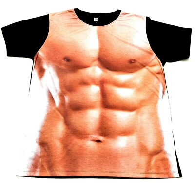 T Shirt Train Gym Six PacK Waschbrettbauch Summer Spaßshirt Malle Funshirt  M, L