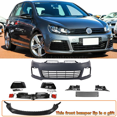 R20 Style Front Bumper Cover W/ LED DRLs  W/ Grille for Volkswagen Golf 6 12-13