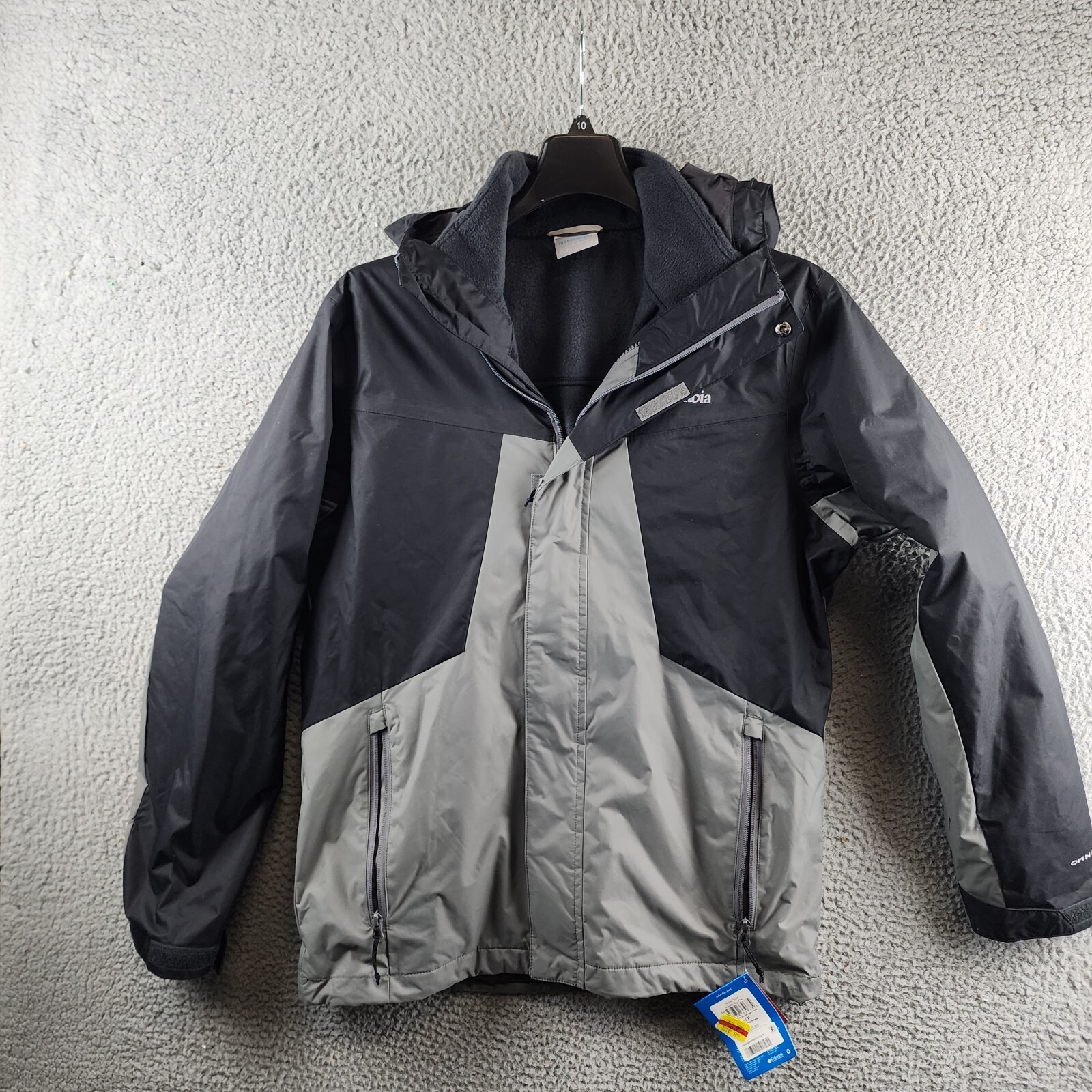 Columbia Tunnel Falls Interchange Jacket Men S City Grey Black Full Zip Closure - Picture 1 of 13