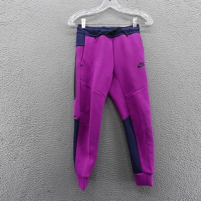 Nike Kids Tech Fleece Jogger Pants Purple Navy Blue Size Small  Standard Fit New