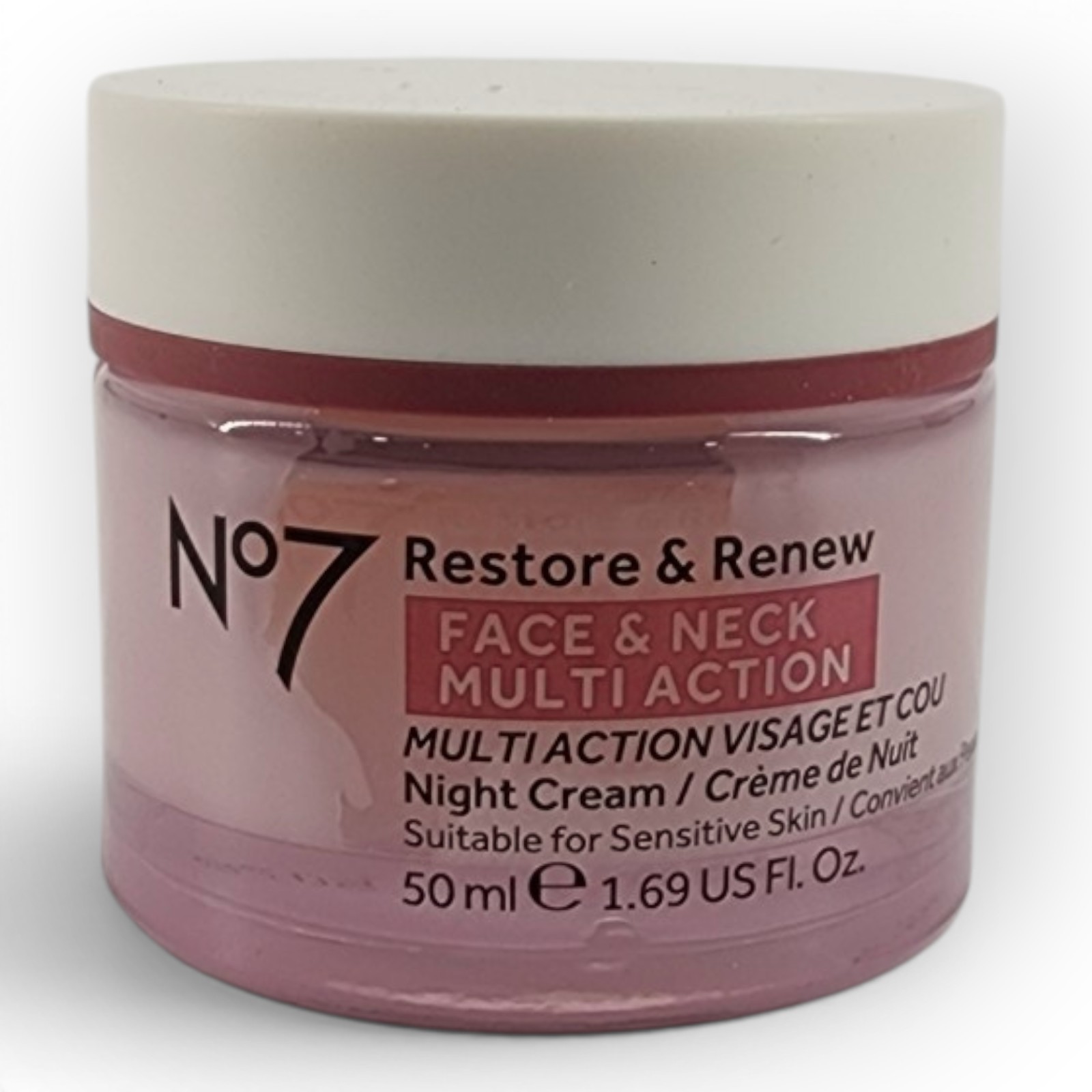 No.7 Restore & Renew Face & Neck Multi Action Night Cream - 1.69 OZ.
