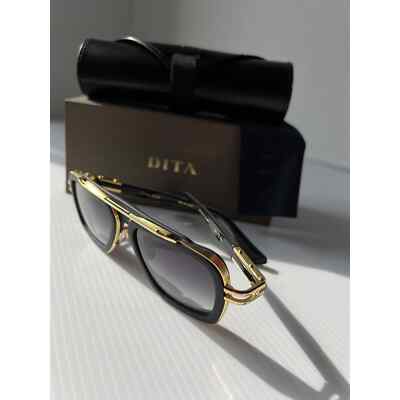 Pre-owned Dita Lxn-evo Dts403-a-01 Matte Black Gold Gray Gradient Lens Sunglasses Authenti