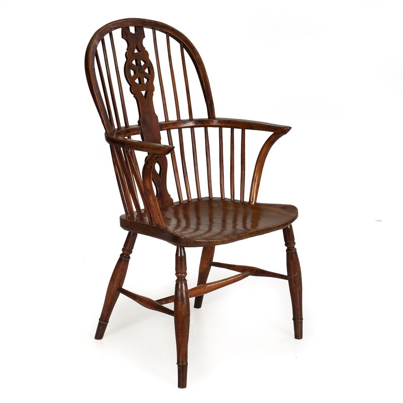 English George III Windsor Arm Chair, circa 18th-19th century