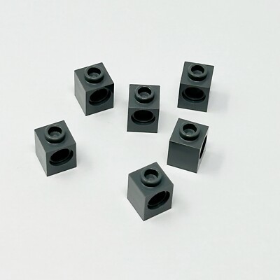 6541 LEGO Parts Technic Brick 1x1 w/ Hole DARK BLUISH GRAY (6)
