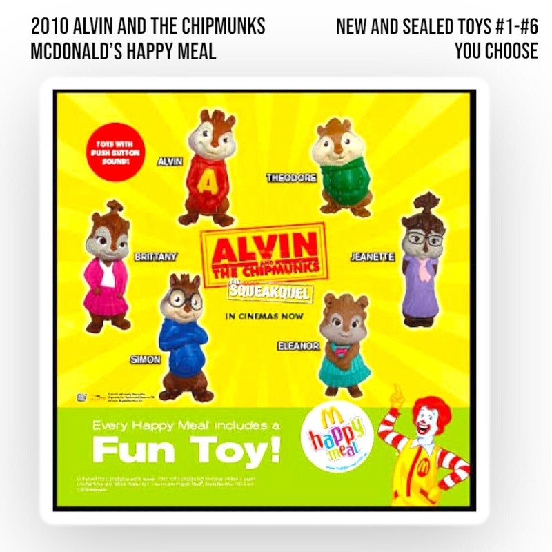 2010 Alvin & Chipmunks Squeakquel Movie McDonald’s Happy Meal Toy [YOU CHOOSE]