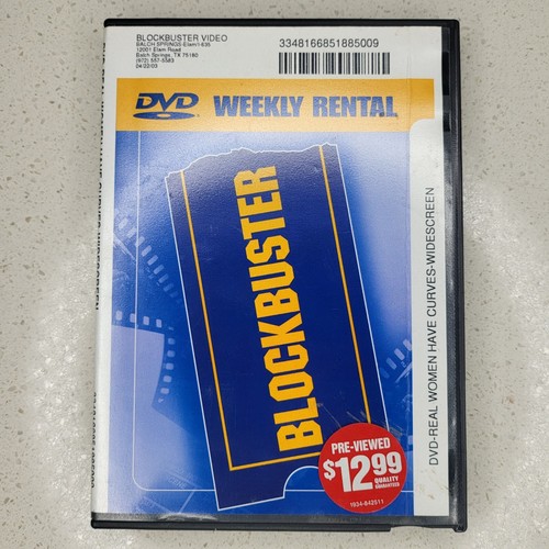 BLOCKBUSTER VIDEO DVD RENTAL CASE - REAL WOMEN HAVE CURVES
