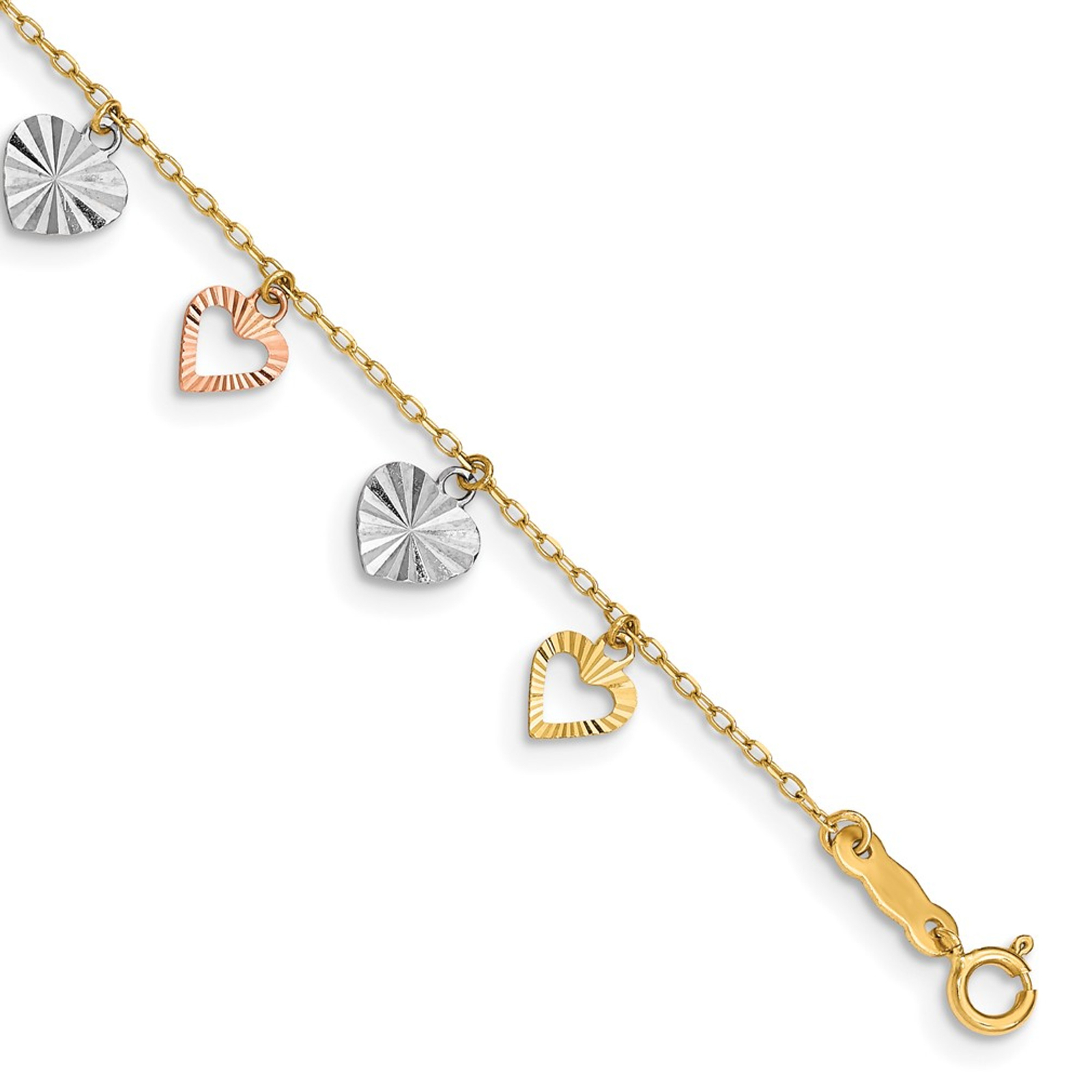 【HYERES LOR】22FW★ Cupid 14K Thread Bracelet Tri Gold X O Bracelet - 14K Gold – Marie's Jewelry Store