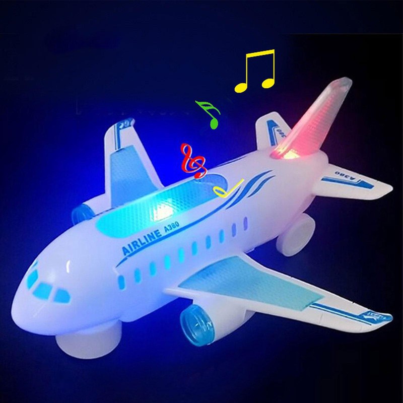 Electric Airplane toy model with flashing lights & sound ass