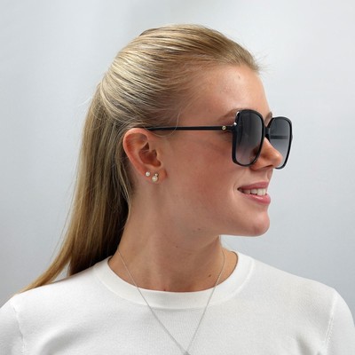 Pre-owned Gucci Sunglasses Gg0544s 001 Black Grey Gradient In Gray