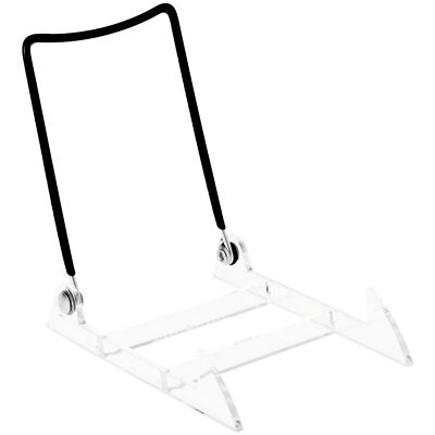 Gibson Holders 3PL Black Wire & Clear Acrylic Easel, 4'' W x 5.5'' D x 5.5'' H