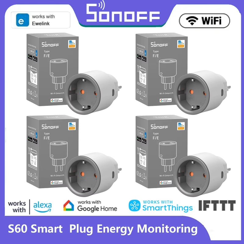 S60 EU Wifi Socket Smart WiFi Plug Overload Protection Timer Smart Scene Remote