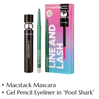  NIB MAC Line & Lash  Gel Pencil Eyeliner + MacStack Mascara Full Size