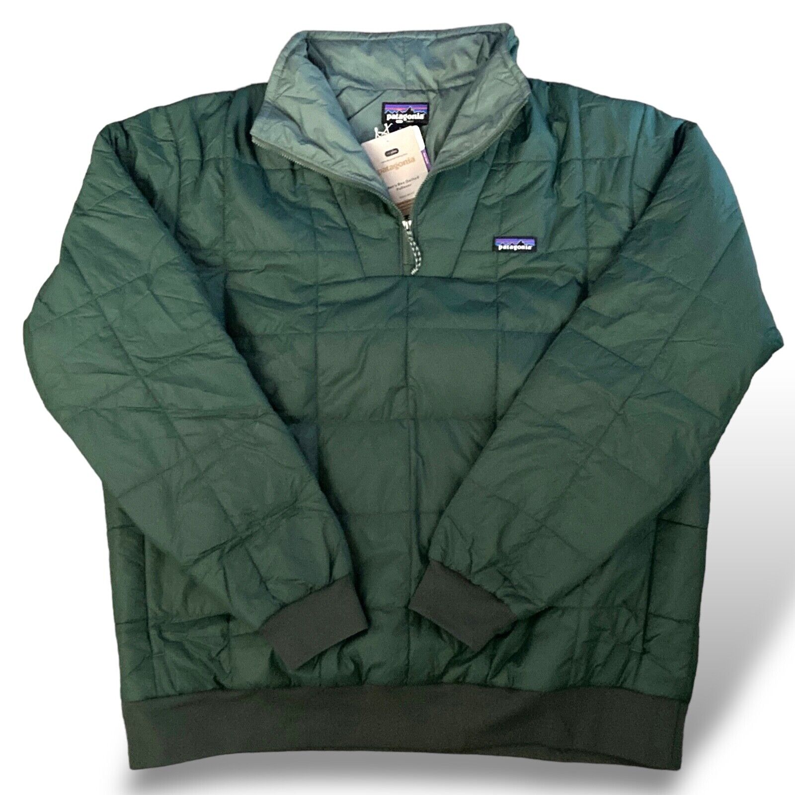 Patagonia Jacket Mens XXL Box Quilted Pullover Pinyon Green Patagonia Jacket Mens XXL Box Quilted Pullover Pinyon Green