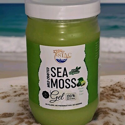 Bussin Kiwi Lime Sea Moss Gel 100% Wildcrafted Sea Moss St. Lucia