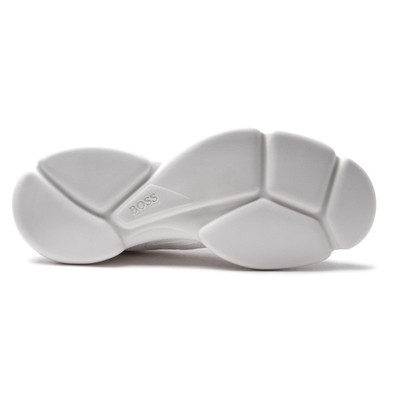 HUGO BOSS BOSS HERREN RAPID LAUFSCHUHE SNEAKER WEIÃŸ