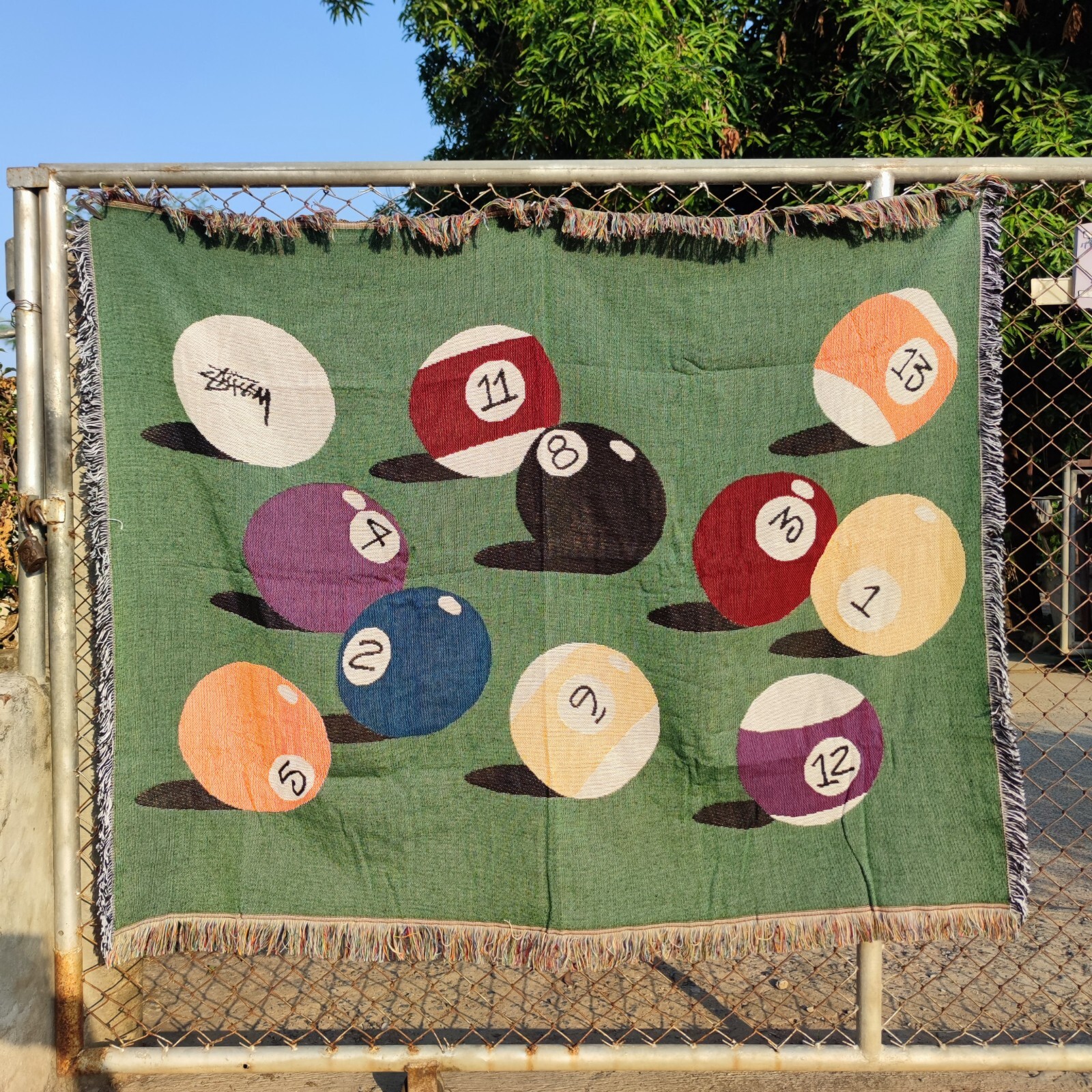 Stussy Blanket 8 Ball BILLIARDS TAPESTRY Collector Item Rare Stussy Blanket 8 Ball BILLIARDS TAPESTRY Collector Item Rare