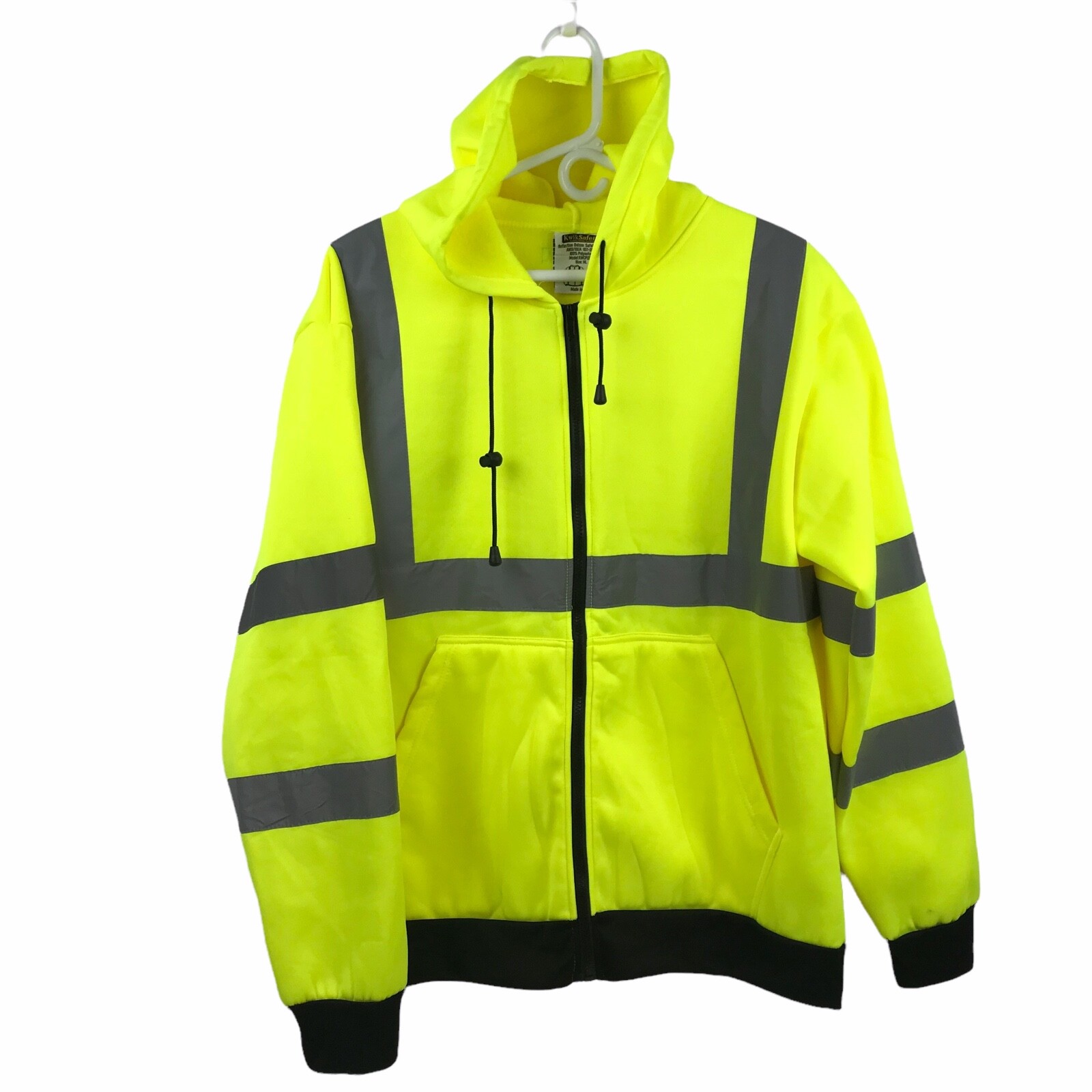 KWIK SAFETY Zip Jacket Mens XL High Visibility Class 3