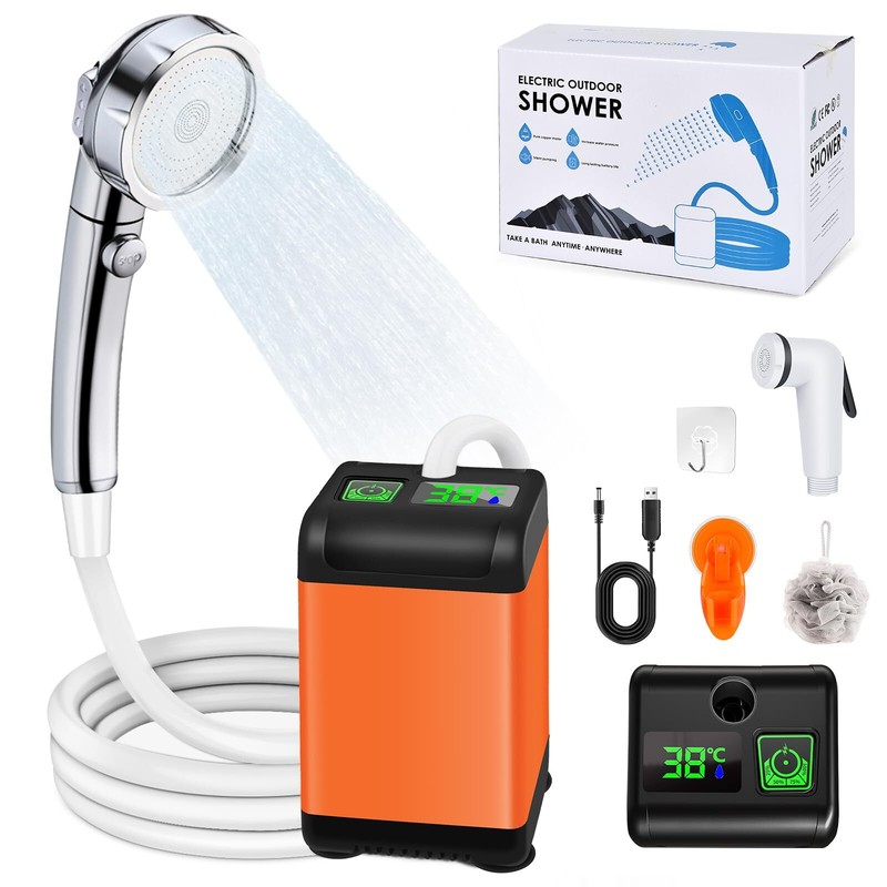 Jonrryin Kit Douche De Camping Camping Douche Portable 6000mah Pompe De Douch...