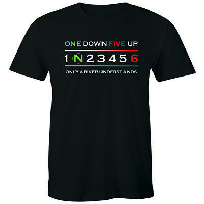 One Down Five Up Bike Gear Shift T-Shirt 1 N 2 3 4 5 6