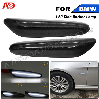 Dynamic White Full LED Side Marker Light Fr BMW E46 E82 E88 E90 E92 1 3 5 Series
