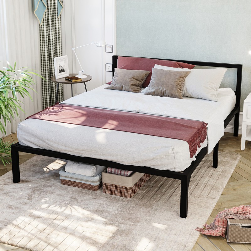 Heavy Duty Metal Platform Steel Slat Support Headboard