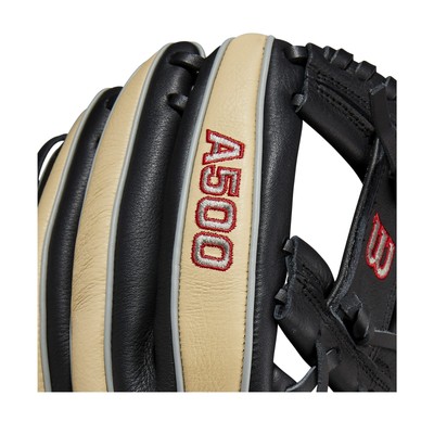 WILSON 2023 A500 Youth Baseball Glove Black/Blonde/Red 11.5" Right Hand Throw