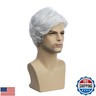 Baruisi Men Wigs Short White Wig Synthetic Heat Resistant Natural Halloween Cosplay Hair Wig