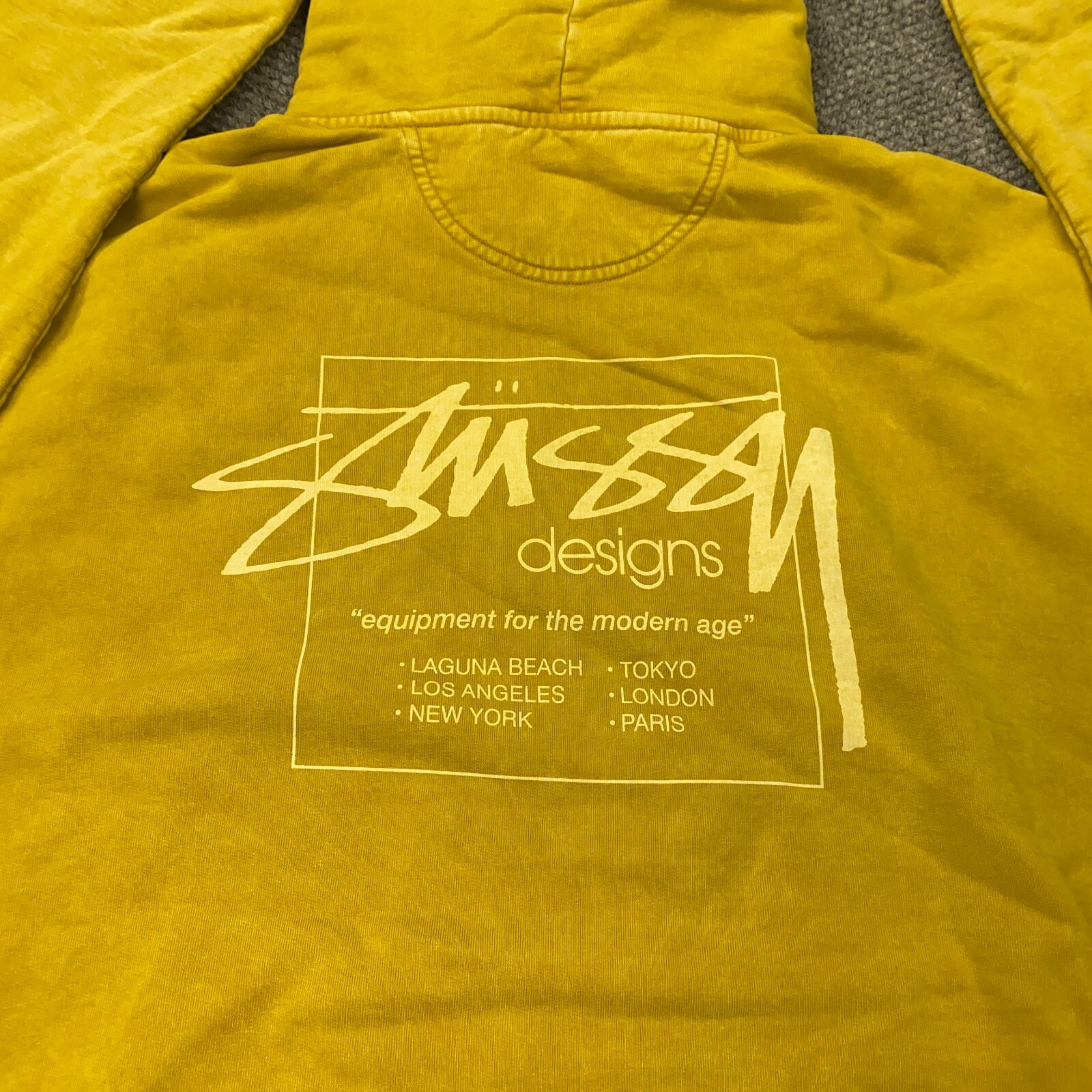 Stussy Dyed Designs Hoodie Mens XXL Yellow Sweatshirt NWT | eBay