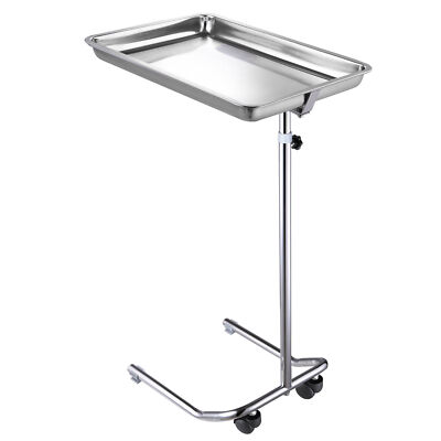 Mobile Mayo Stand Trolley Medical Salon Tattoo Instrument w/ Removable Tray