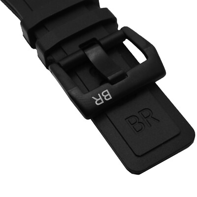 Bell & Ross BR-X1 BR-01 BR-03 Black Silicone Rubber Watch Band Strap 24mm x 33mm