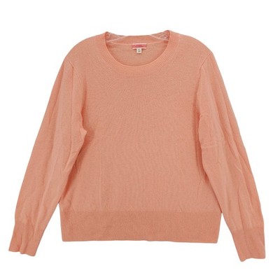 J. CREW Orange 100% Cashmere Sweater Everyday Long Sleeve Size XL