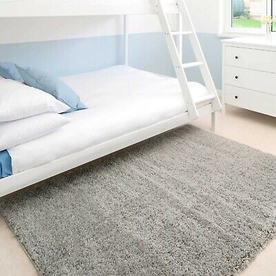 Cosy Soft Silver Grey Shaggy Rug Non Shed Deep Living Room Rugs Long Hall Runner
