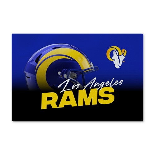 Моющийся коврик для пола Northwest NFL Los Angeles Rams Headspace, 20 x 32