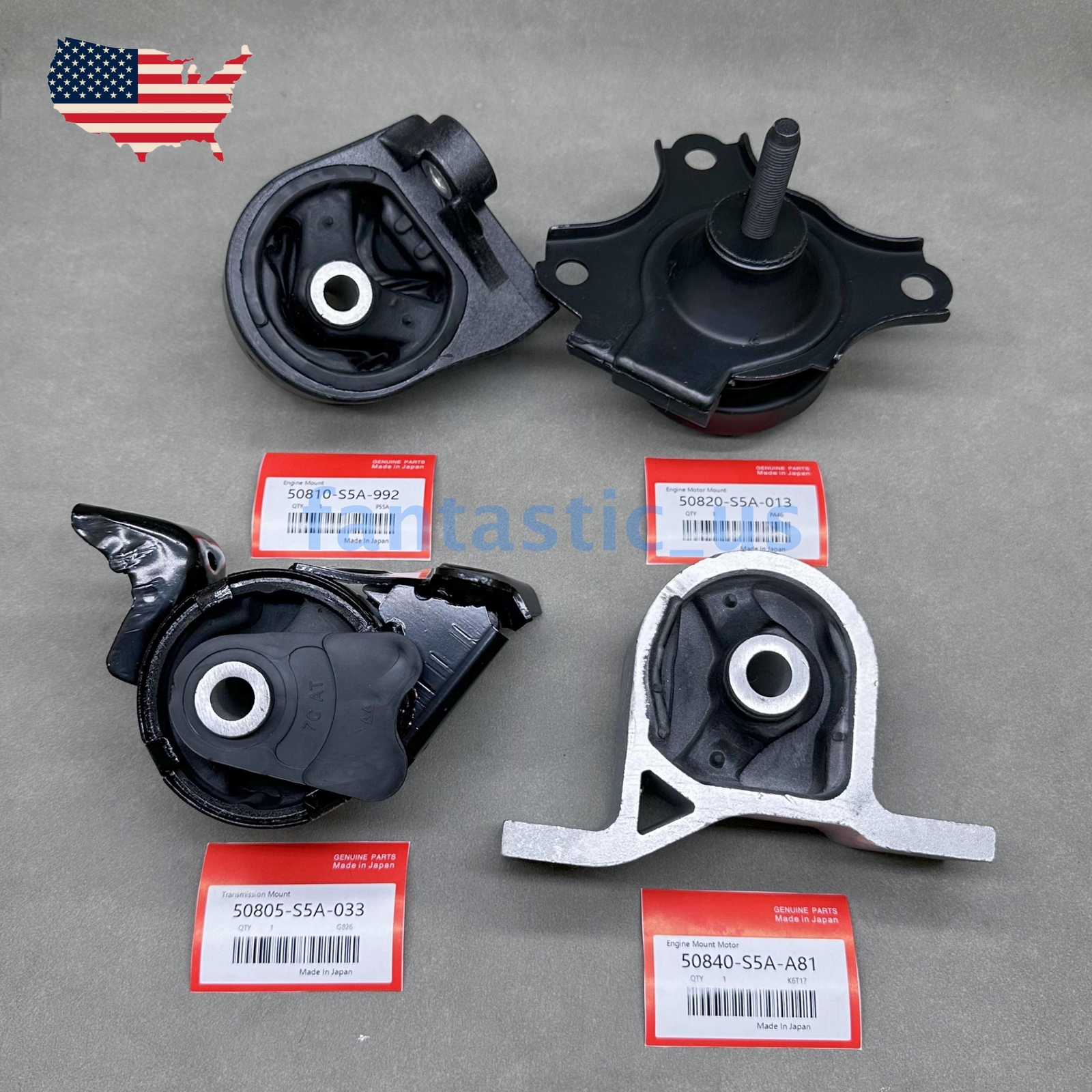 OEM 4PCS Motor Mount For 01-05 Honda Civic 1.7L w/ Auto Trans