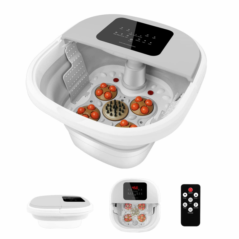 Foldable Foot Spa Bath Massager with Heat and Jets, Feet Tub