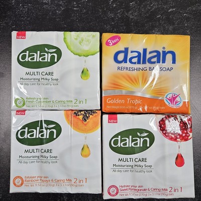 NEW Dalan Multi Care Caring Milk Bar Soap 4 / 3-Pack Lot Of 12 Moisturizing Bars