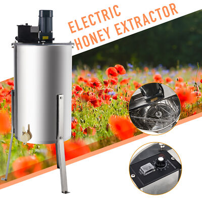CREWORKS 3/6 Frame Electric Honey Extractor Beekeeping Equipment Spinner w Stand
