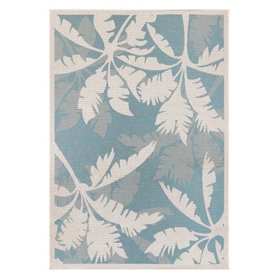 Couristan Monaco Coastal Floral Rug, 5'3'' x 7'6'', Ivory/Turquoise 5'3'' x 7'6''