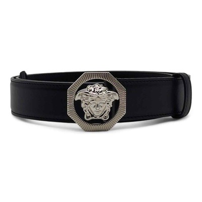 Versace Belt Medusa Black Leather 100/40 NWT $650