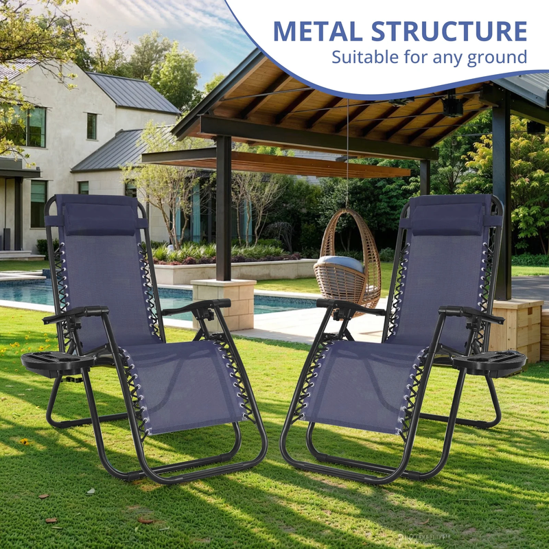 Zero Gravity Chairs 2-Pack Portable Folding Recliner Outdoor P...