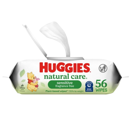Huggies Natural Care Sensitive Baby Wipes, 56 Count (Pack of 1), White